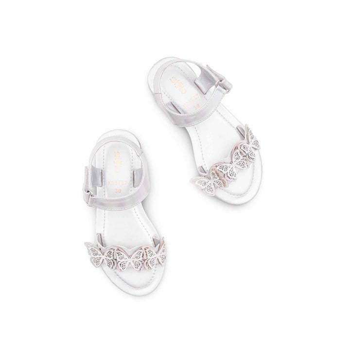Girls Silver Casual Sandal KD5787