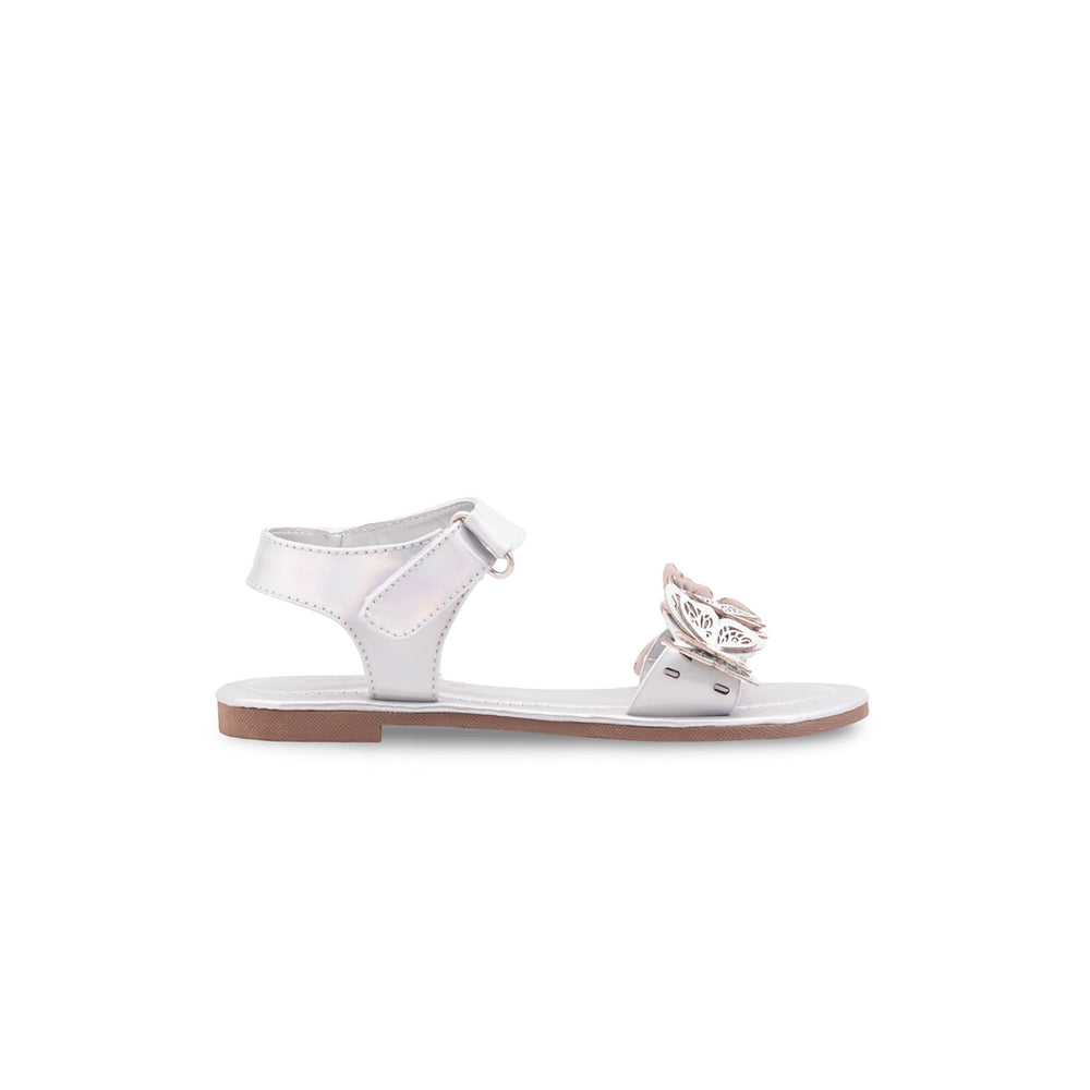 Girls Silver Casual Sandal KD5787