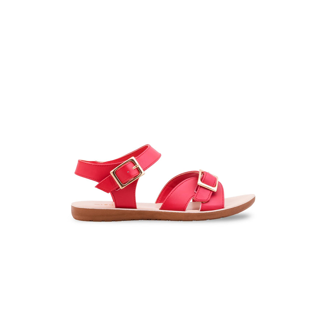 Girls Maroon Casual Sandal KD5794