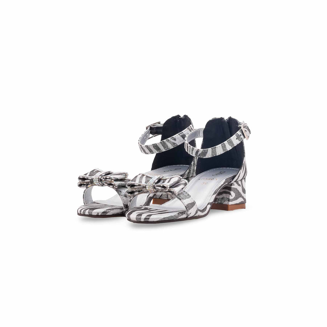 Girls Grey Formal Sandal KD5803