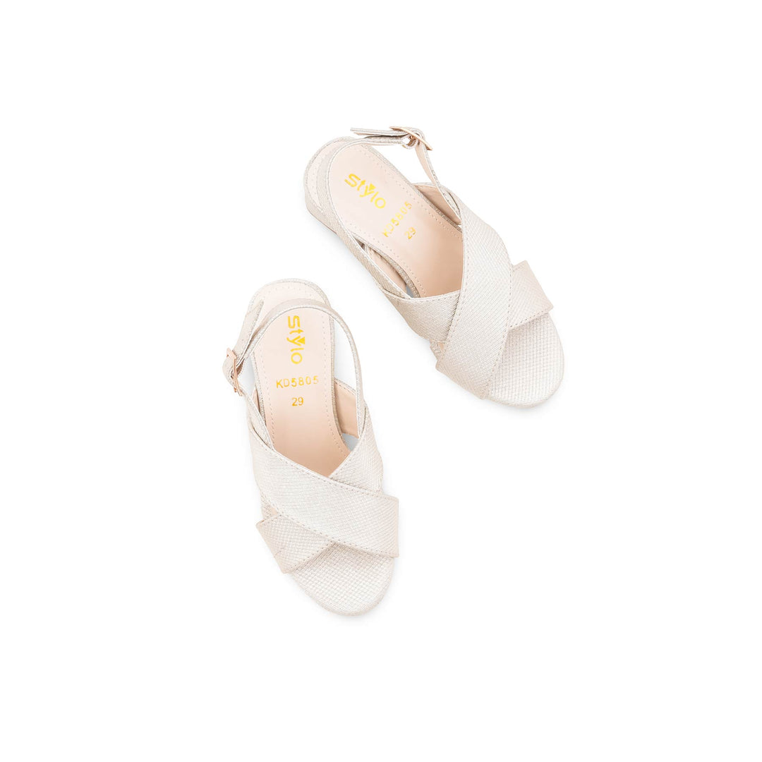 Girls Golden Formal Sandal KD5805