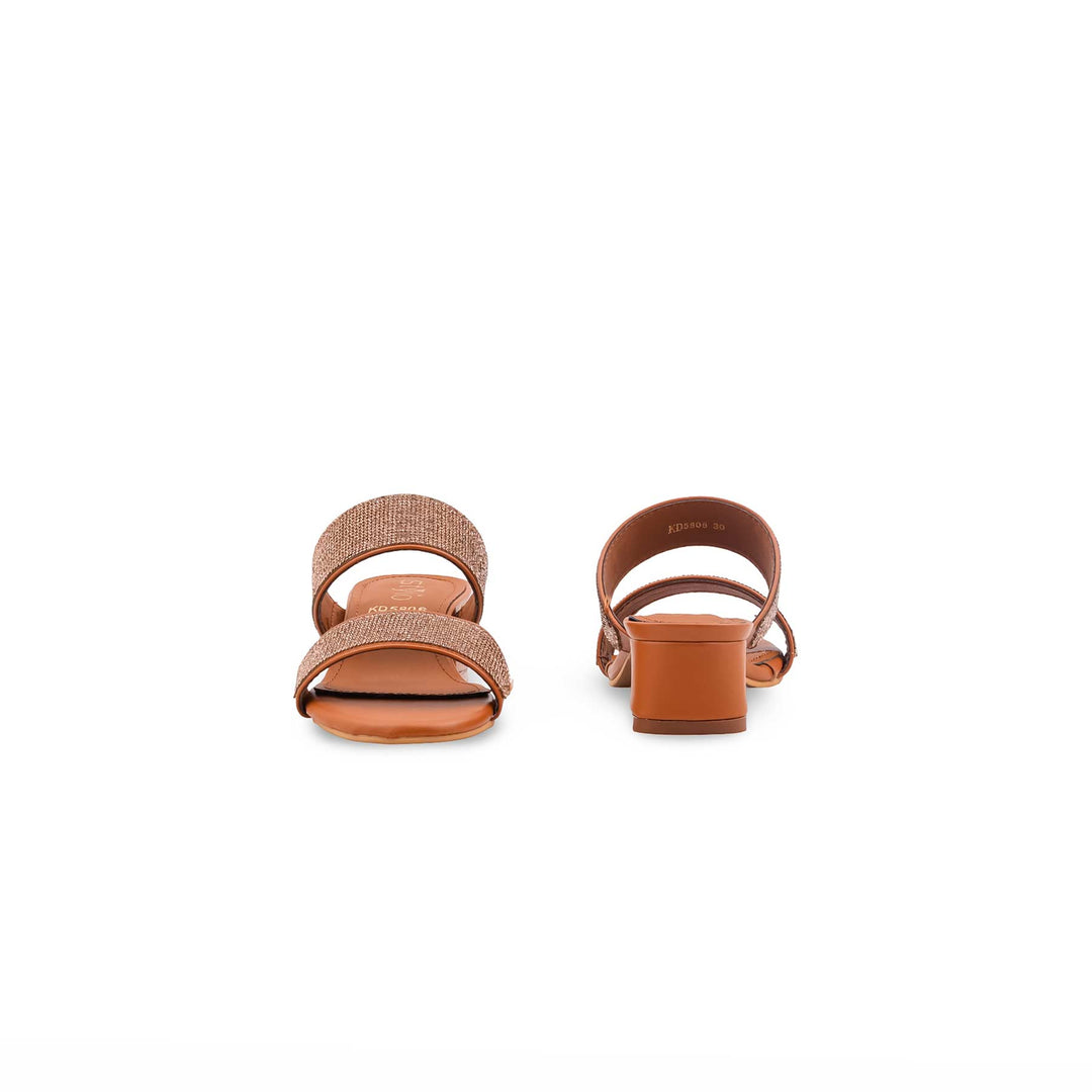 Girls Tan Fancy Slipper KD5806