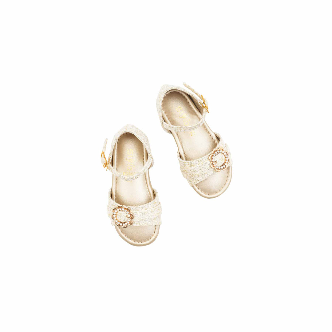 Girls Golden Formal Sandal KD5807