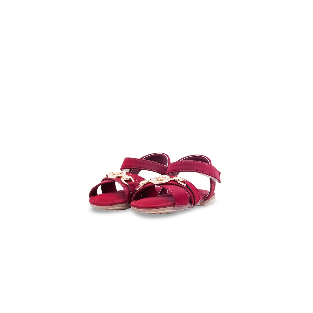 Girls Maroon Formal Sandal KD5809