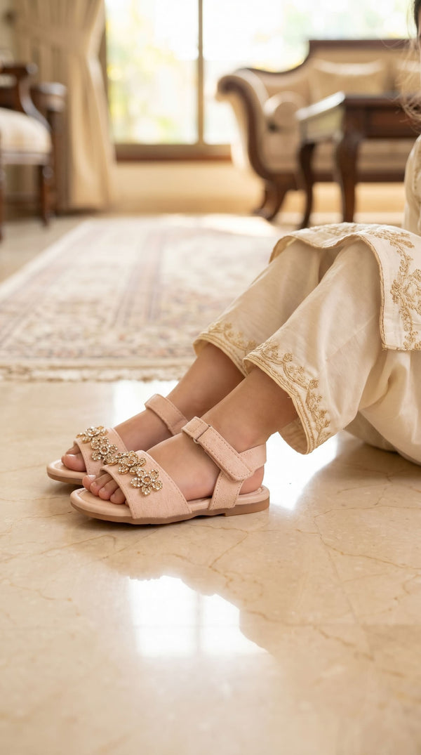 Girls Golden Fancy Sandal KD5814