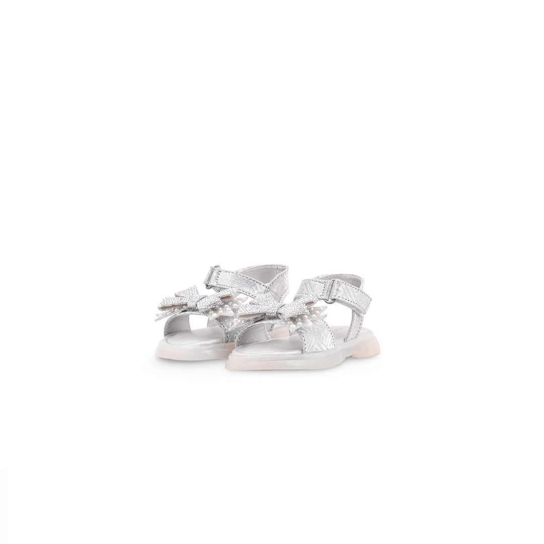 Girls Silver Fancy Sandal KD5817
