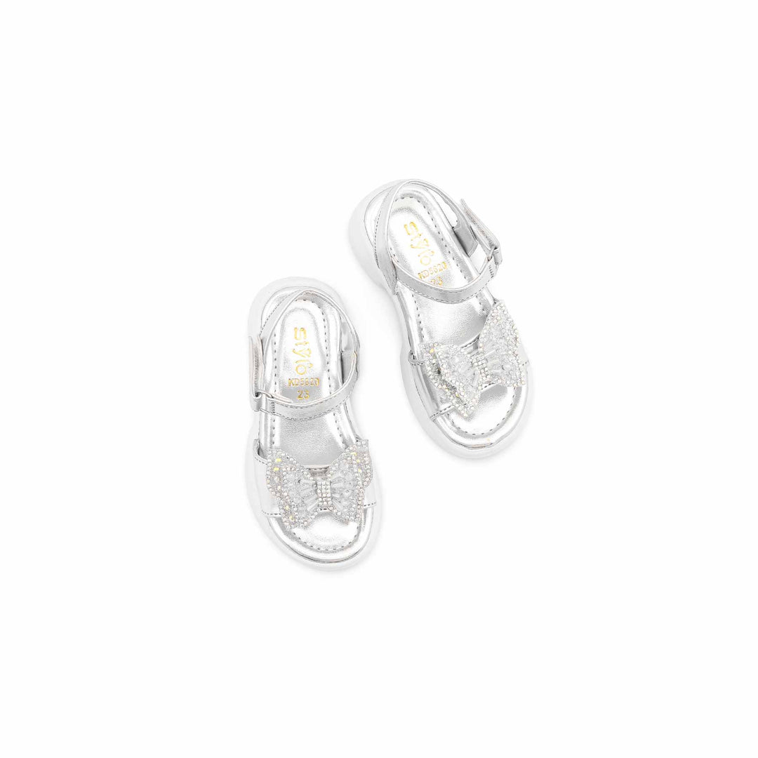 Girls Silver Fancy Sandal KD5820