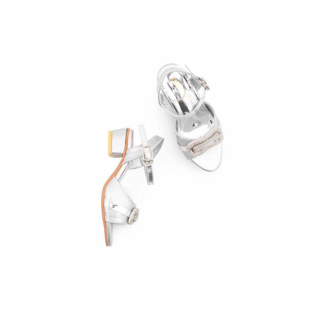 Girls Silver Fancy Sandal KD5828