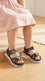 Girls Black Casual Sandal KD5832