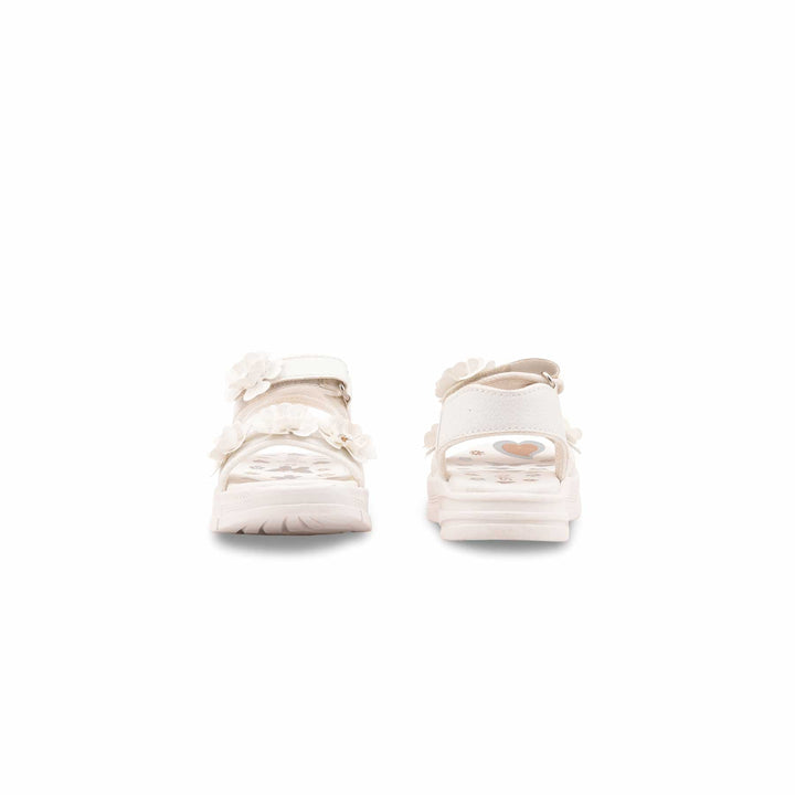 Girls White Casual Sandal KD5833