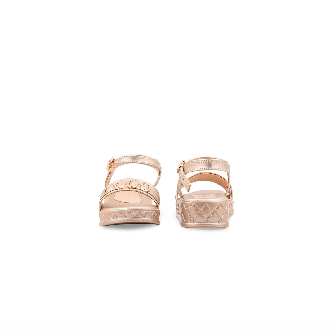 Girls Golden Formal Sandal KD5839