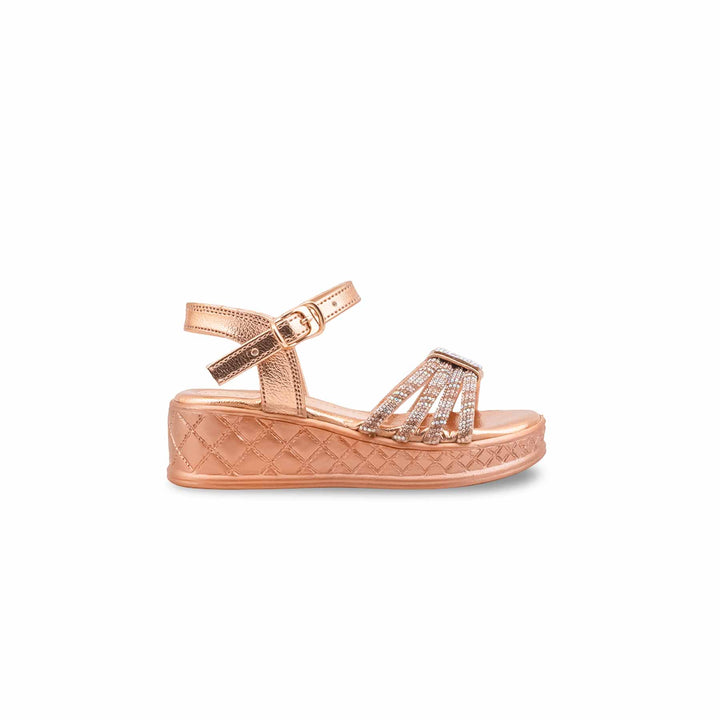 Girls Peach Fancy Sandal KD5840