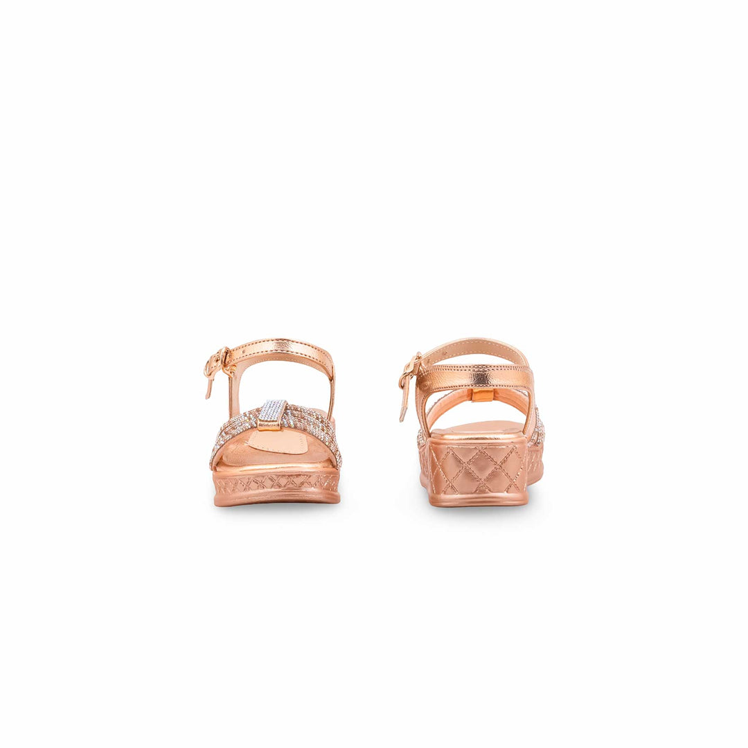 Girls Peach Fancy Sandal KD5840