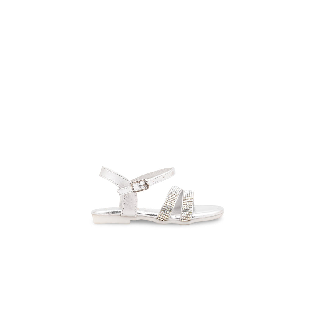 Silver Girls Fancy Sandal KD5845