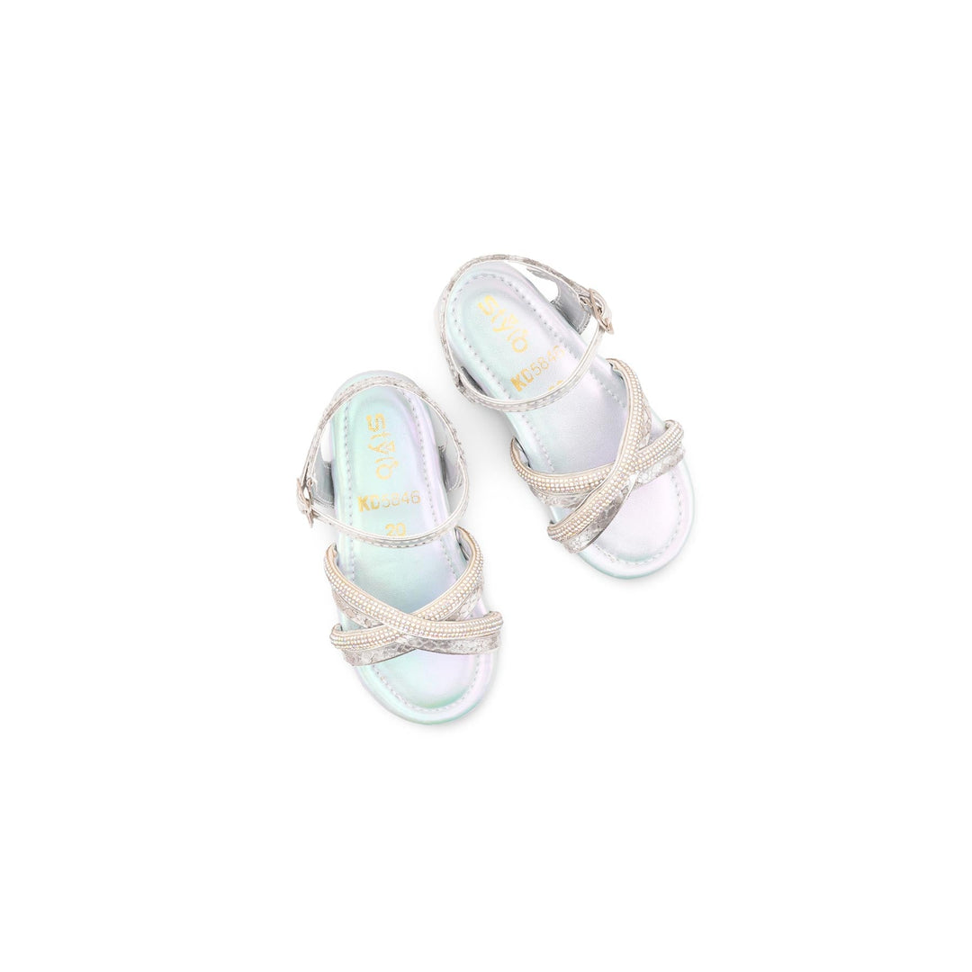 Girls Silver Fancy Sandal KD5846