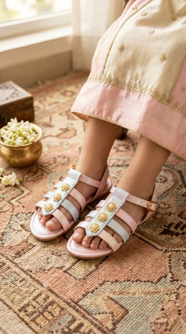 Girls Pink Formal Sandal KD5866