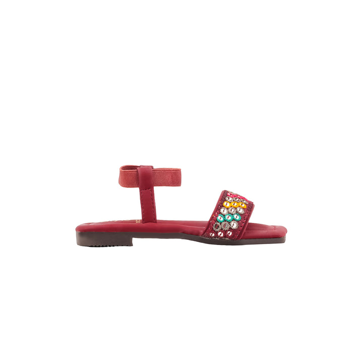 Girls Red Casual Sandal KD5873
