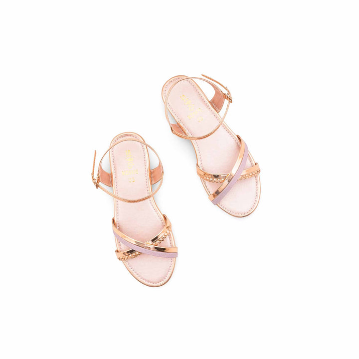 Girls Peach Fancy Sandal KD5876