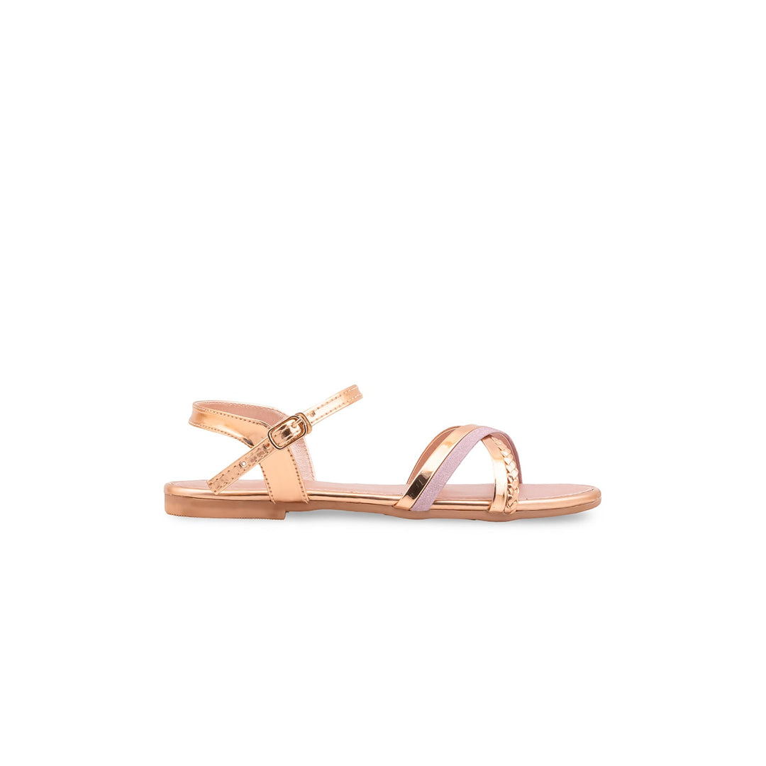 Girls Peach Fancy Sandal KD5876