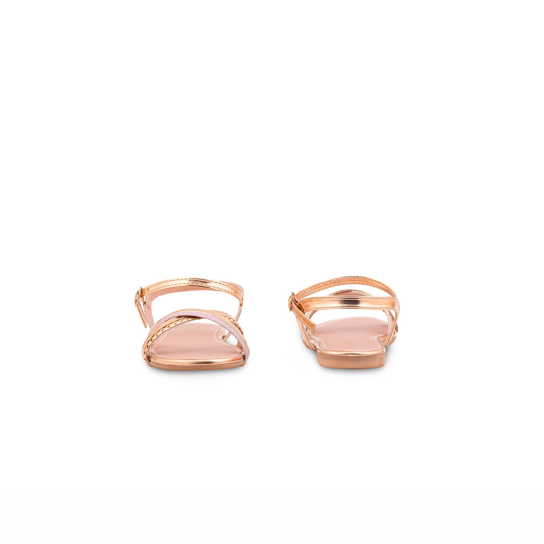 Girls Peach Fancy Sandal KD5876