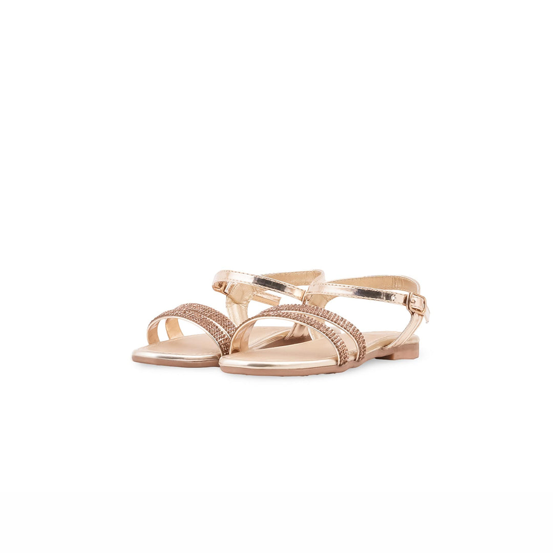 Girls Golden Fancy Sandal KD5878
