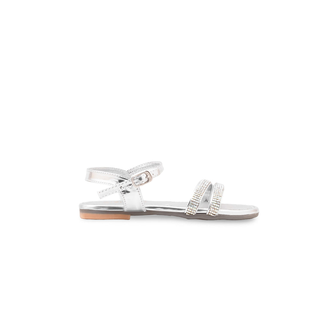 Girls Silver Fancy Sandal KD5878