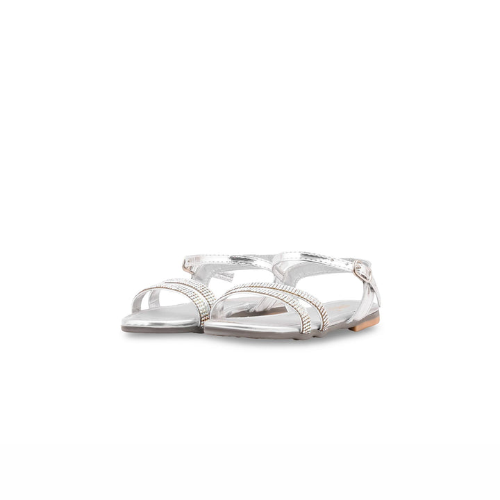 Girls Silver Fancy Sandal KD5878