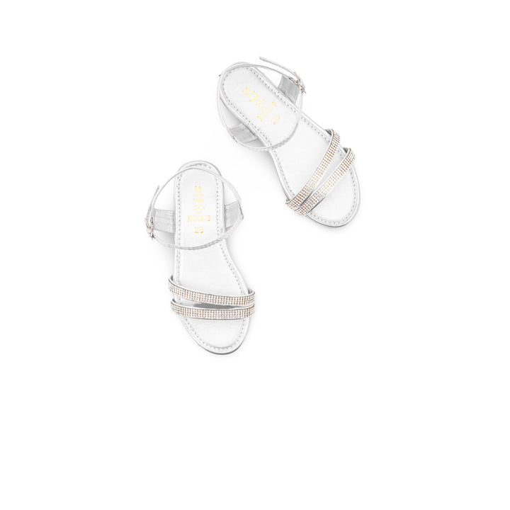 Girls Silver Fancy Sandal KD5878