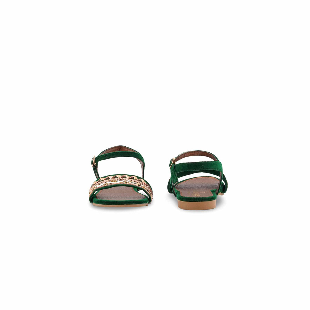Girls Green Formal Sandal KD5882