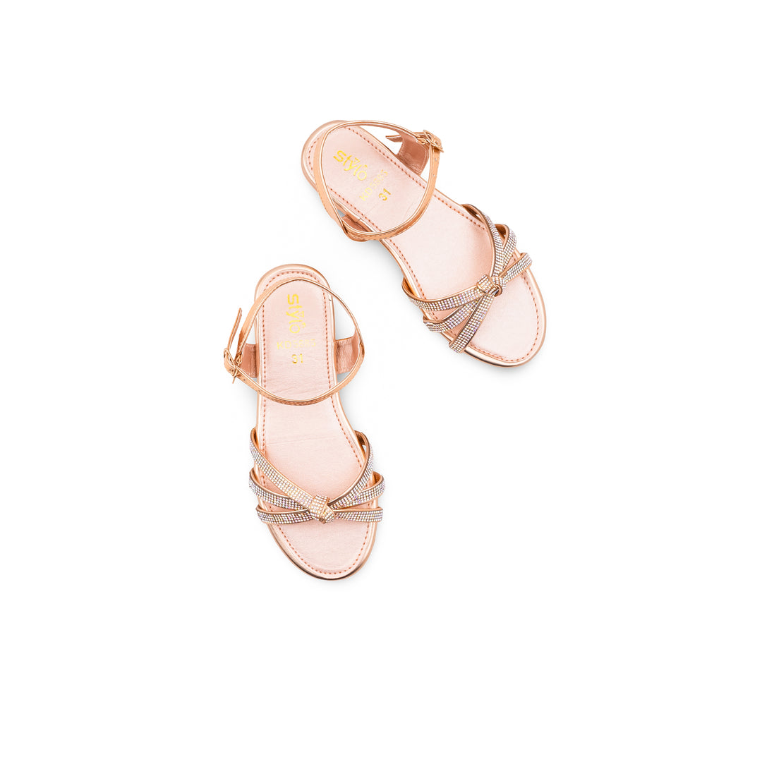 Girls Peach Fancy Sandal KD5885