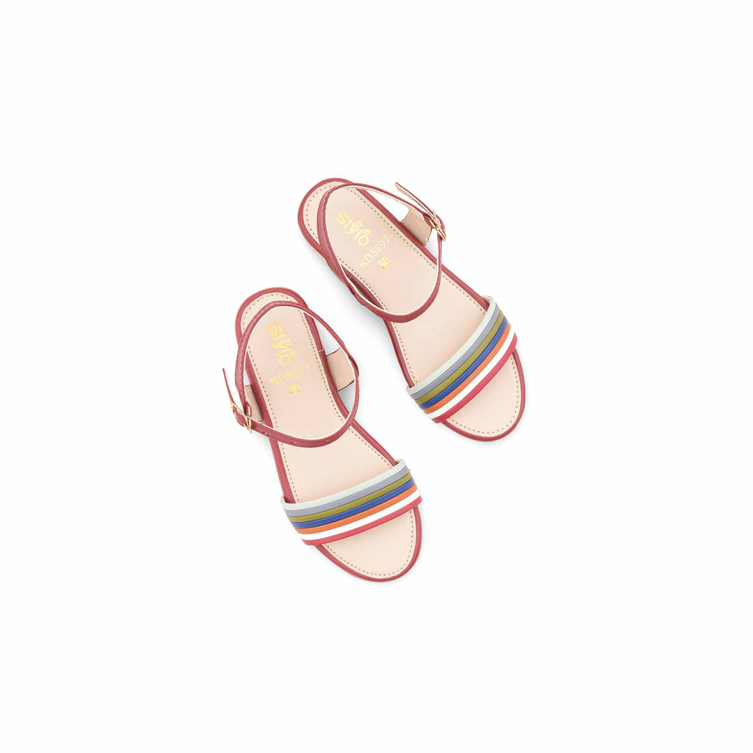 Girls Red Casual Sandal KD5897