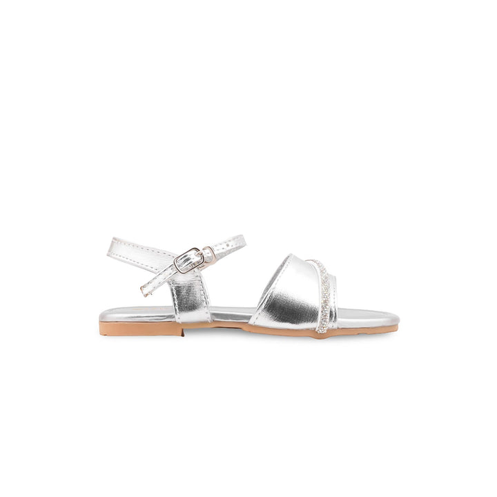 Girls Silver Formal Sandal KD5899