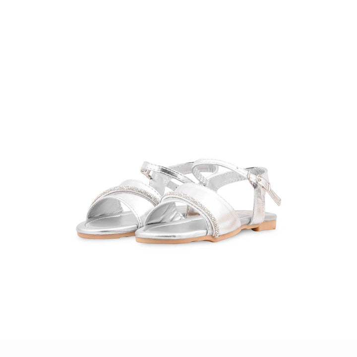 Girls Silver Formal Sandal KD5899