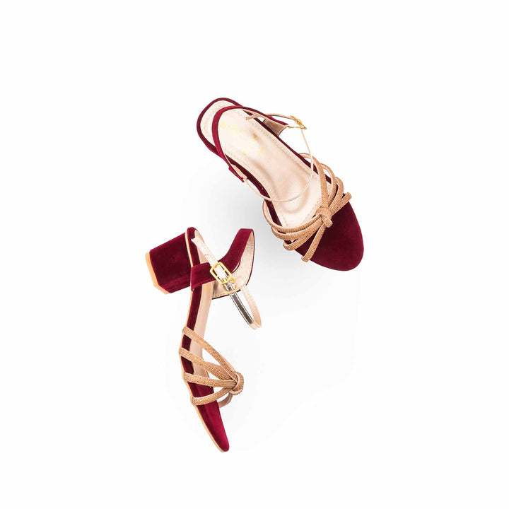 Girls Maroon Fancy Sandal KD5904