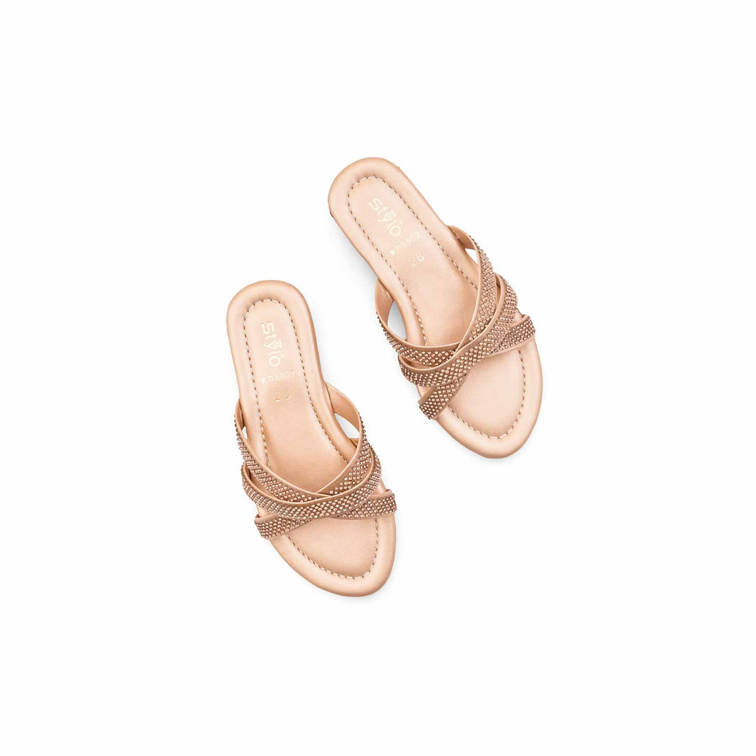 Girls Golden Fancy Slipper KD5907