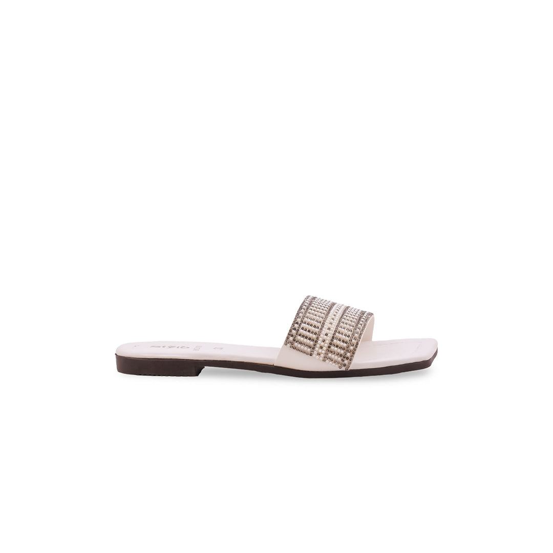Girls White Fancy Slipper KD5909
