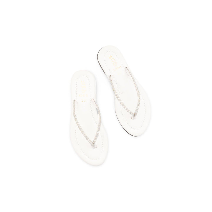 Girls White Fancy Slipper KD5911