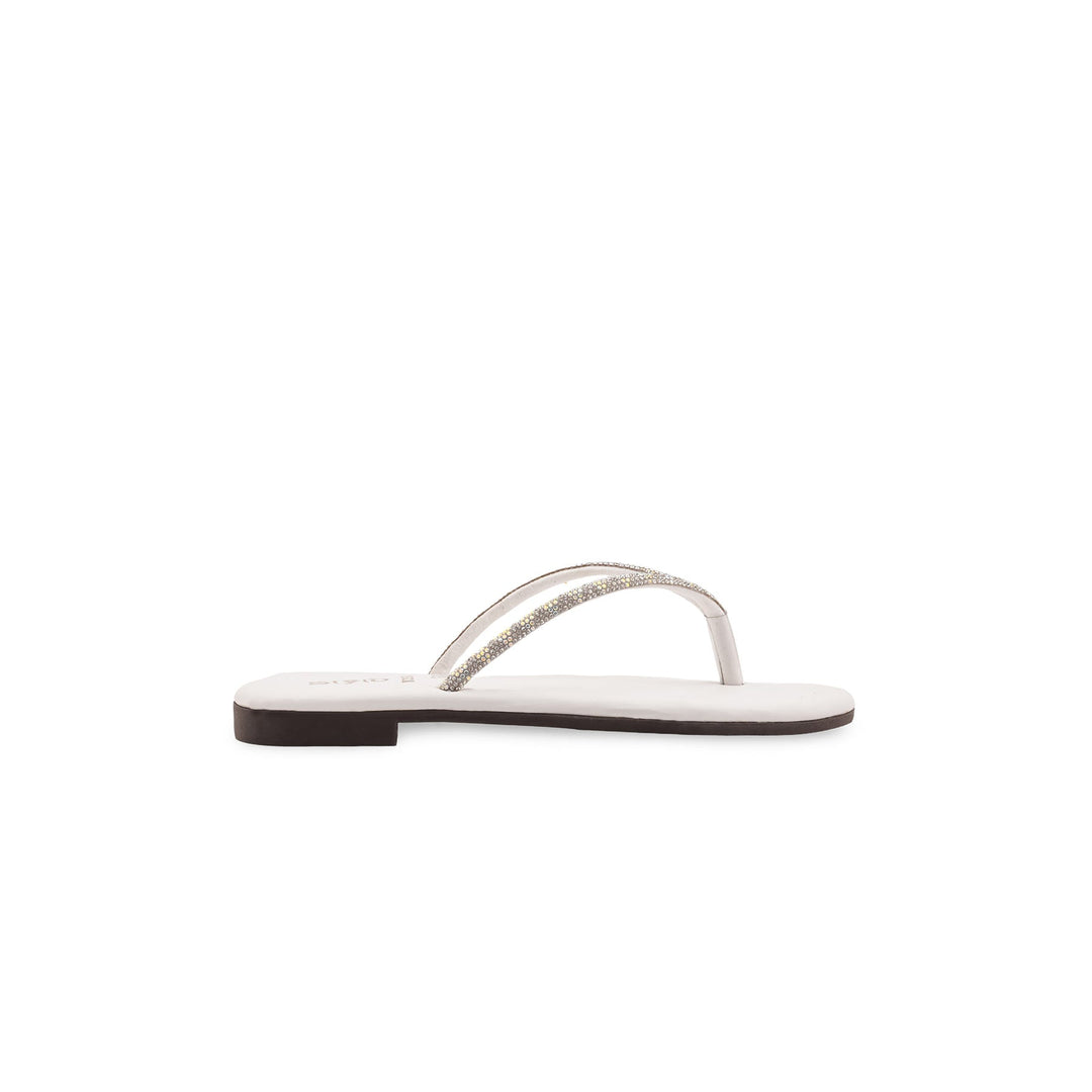 Girls White Fancy Slipper KD5911