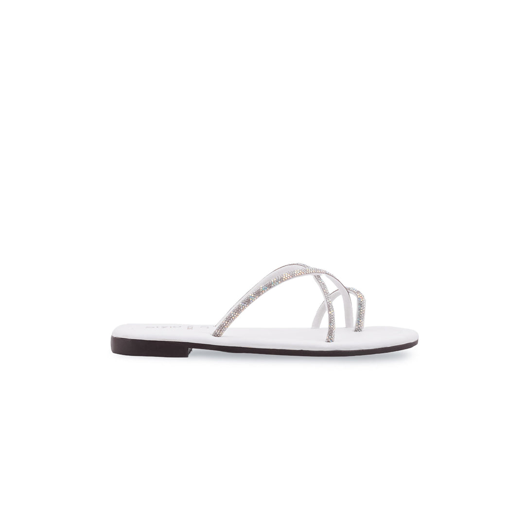 Girls White Fancy Slipper KD5912