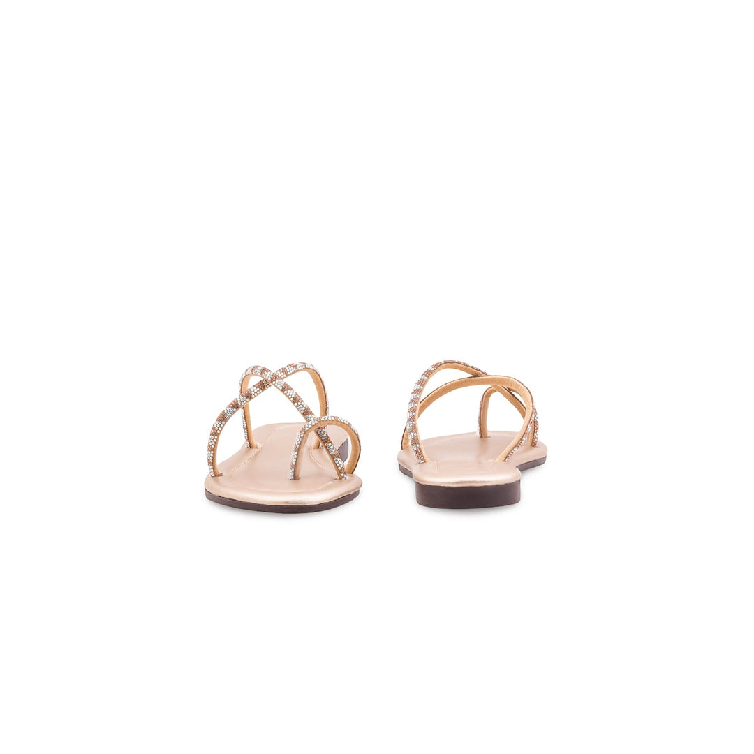 Girls Golden Fancy Slipper KD5912