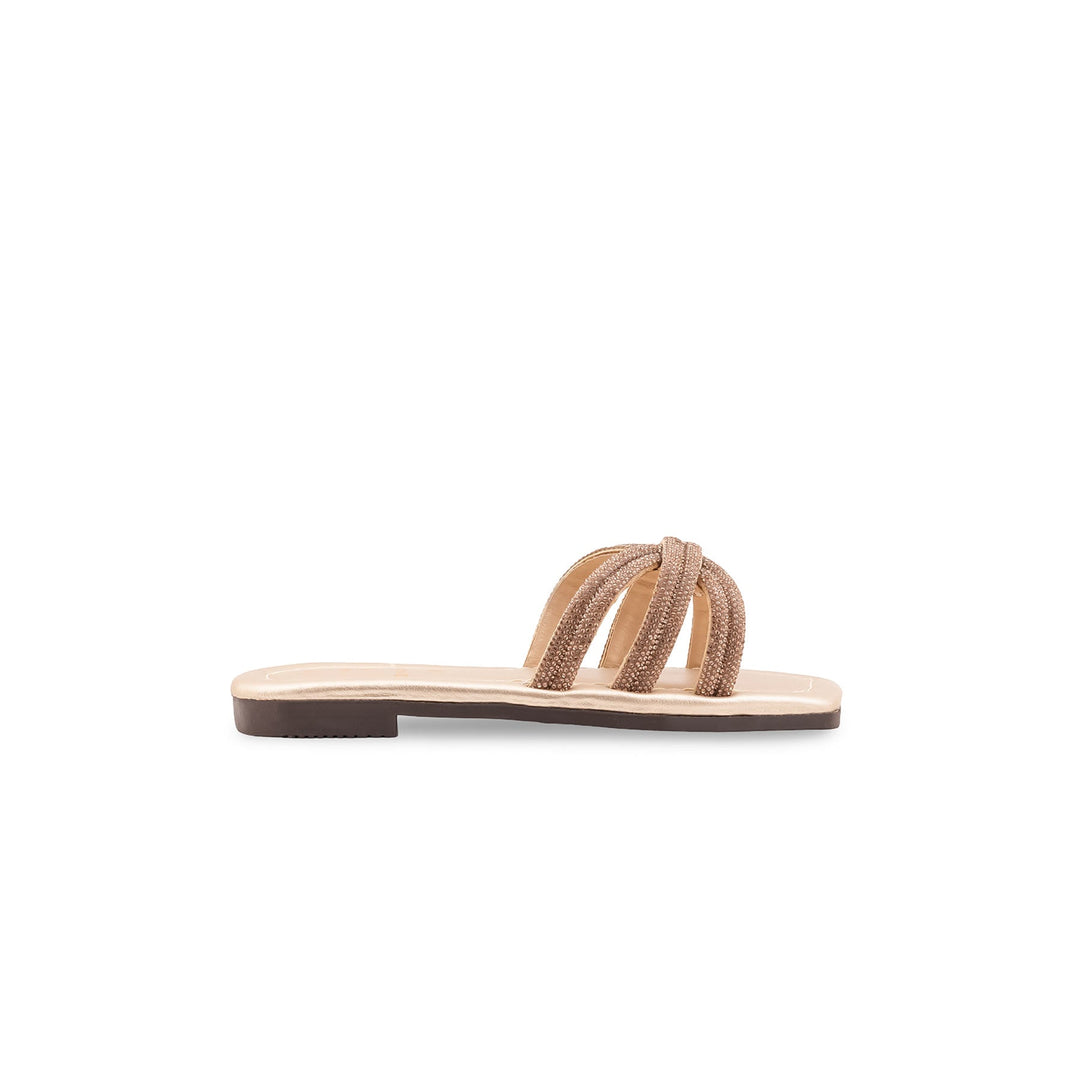 Girls Golden Fancy Slipper KD5924
