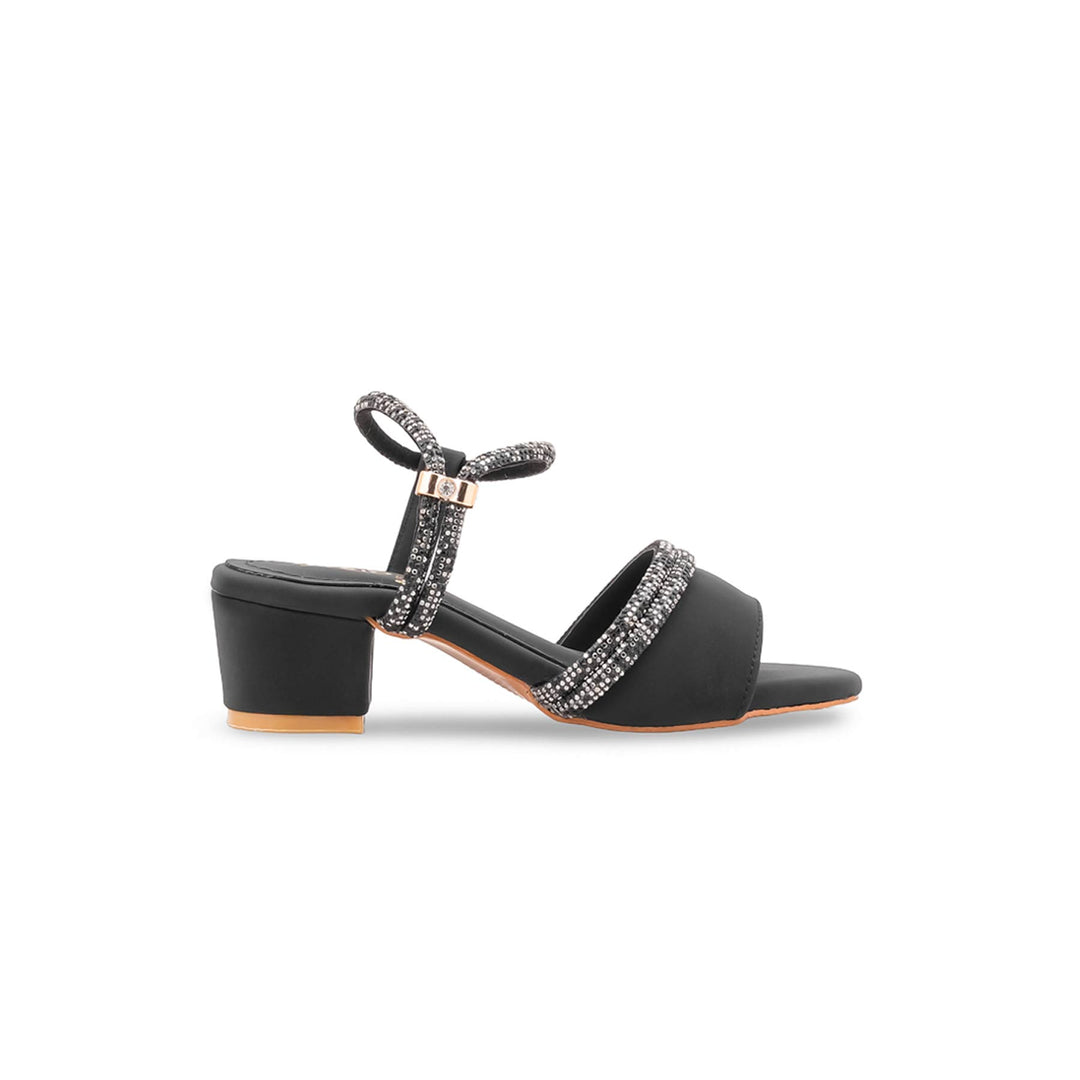 Girls Black Fancy Sandal KD5937