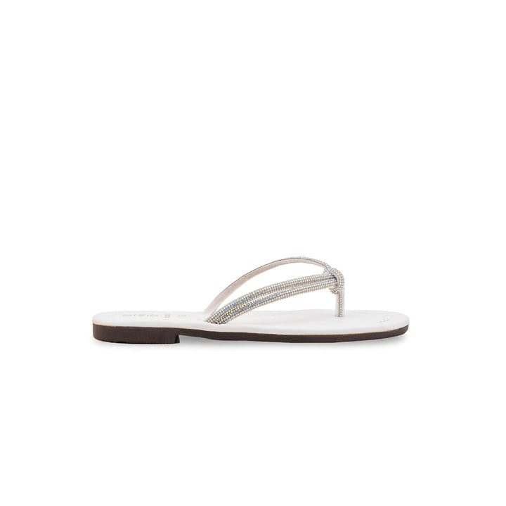 Girls White Fancy Slipper KD5939