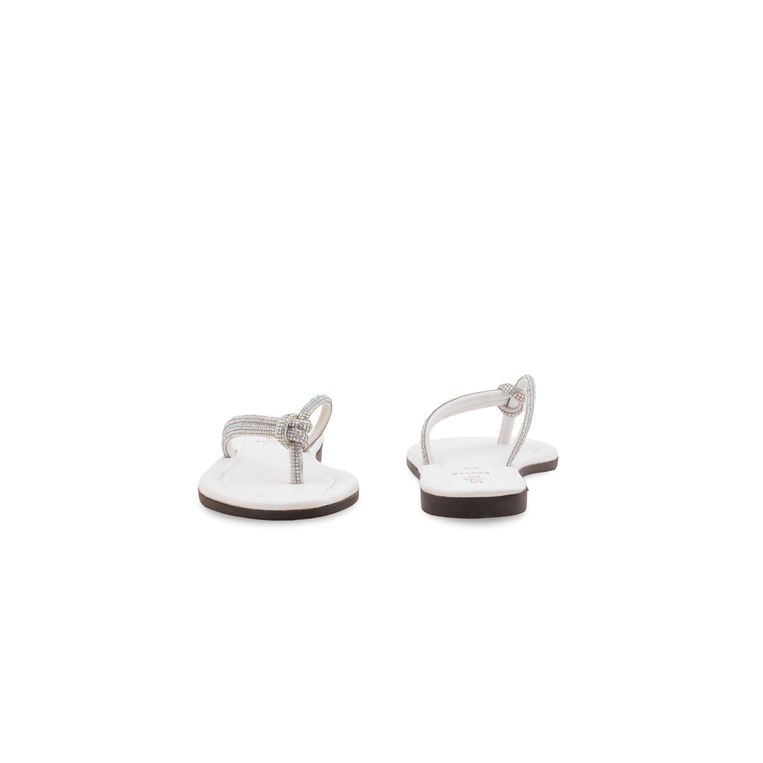 Girls White Fancy Slipper KD5939