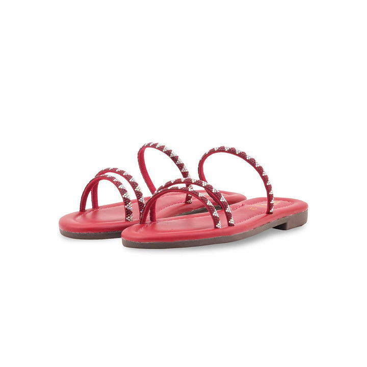Girls Red Fancy Slipper KD5947