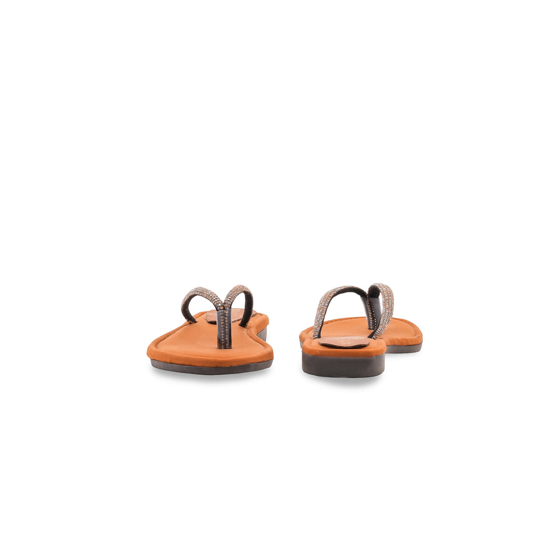 Girls Copper Fancy Slipper KD5951