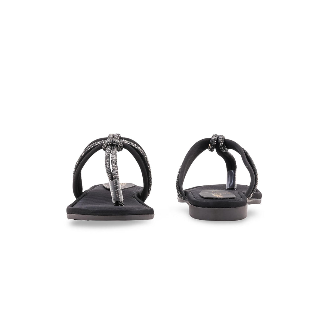 Girls Black Fancy Slipper KD5952