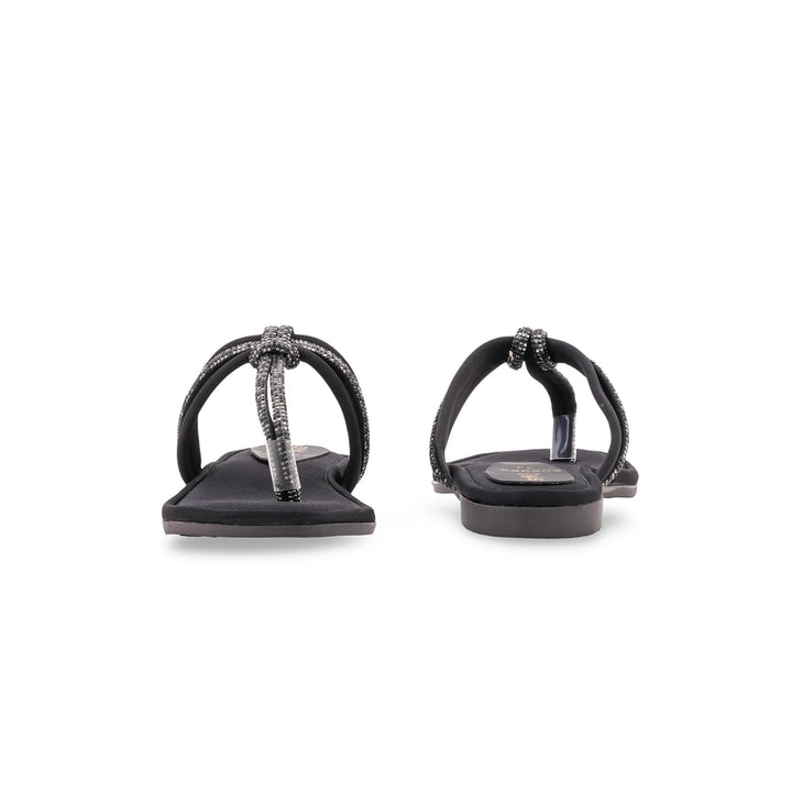 Girls Black Fancy Slipper KD5952