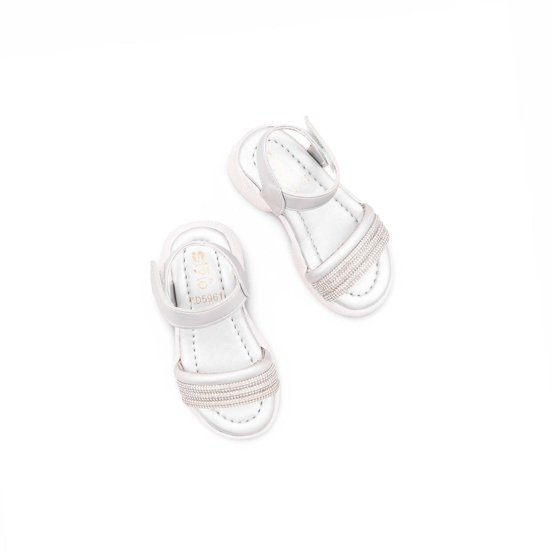 Girls Silver Fancy Sandal KD5961