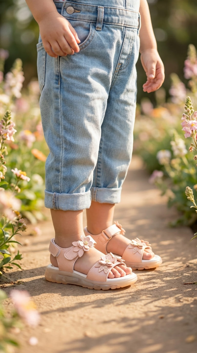 Girls Peach Formal Sandal KD5964